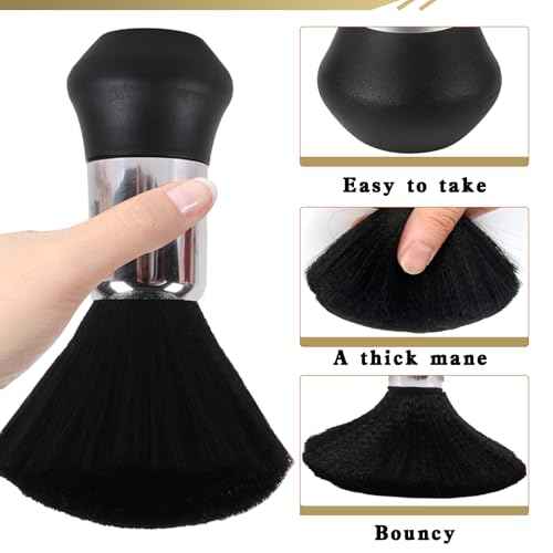Large Neck Duster Brush Professional Barber Neck Duster Brush Soft Barber Face Cleaning Hairbrush Nylon Hair Cutting Kits Barber Accessories Cleaning Supplies