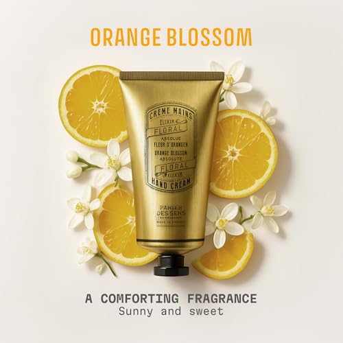 Panier des Sens Orange Blossom Hand Cream for Dry Skin - 97% Natural, 2.5 fl oz