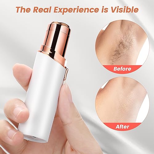 Pearl White Facial Hair Remover for Women Painless Electric Shaver Portable Bikini & Face Trimmer