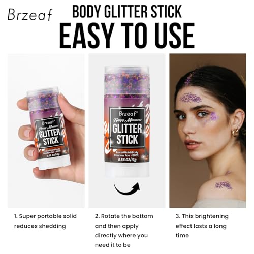 Body Glitter Stick - Waterproof Face & Hair Shimmer