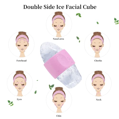 Ice Mold for Face, Ice Holder for Face & Eye Beauty Silicone Ice Face Roller Skin Care Tools Gift for Women