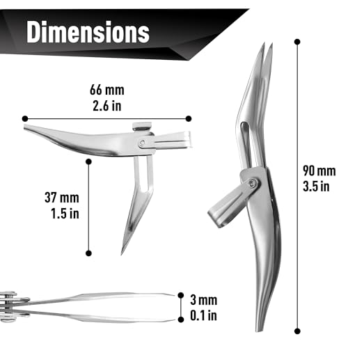 DUROX - Splinter Tweezers, Ideal for Splinter Removal Kit, Pointed Tweezers for Splinters, Foldable EDC Tweezers for Splinter Removal with Keychain. Easily Remove Splinter Out.