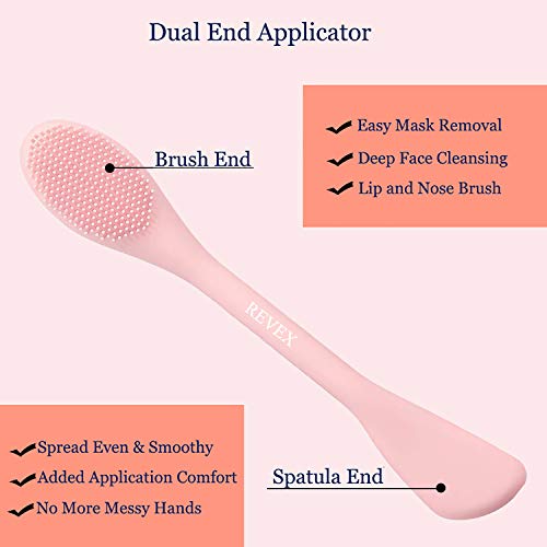 REVEX Silicone Face Mask Applicator & Scrubber Brush Set