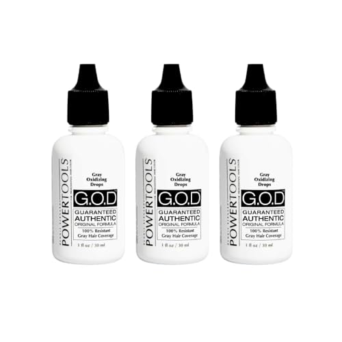 GOD Gray Hair Coverage Drops - 1 FL OZ (Pack of 3)
