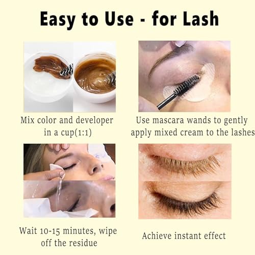 Eyebrow & Eyelash Tint Kit - Black & Brown, 10 Applications