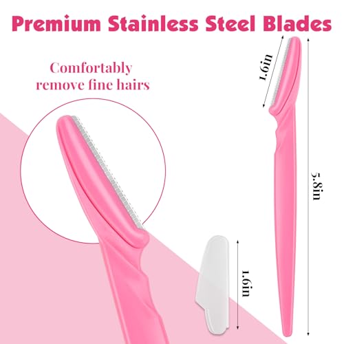 100 Pcs Eyebrow Razors for Women & Men - Colorful Facial Shavers