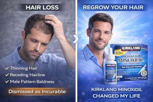 Kirkland Minoxidil 5% Extra Strength Hair Regrowth for Men - 12 Month Supply