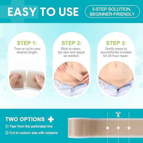 Silicone Scar Sheets (1.6¡± x 120¡±), Medical Grade Scar Tape for C-Section, Surgery, Keloid, Burn, Acne Scars - Reusable, Pain-Free, Safe for Sensitive Skin