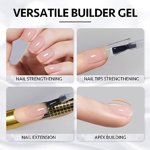GAOY Builder Gel for Nails - 16ml Milky White Nail Extension Hard Gel