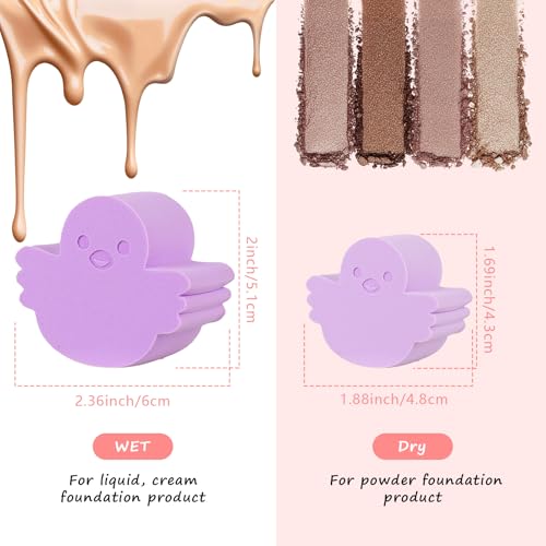 Easter Makeup Sponge Set - 12 Pcs Bunny Chick Egg Shape Makeup Blender, Soft Latex-Free Beauty Sponge for Foundation, Powder & Cream, Wet/Dry Use, Gentle Easter Presents for Women & Makeup Lovers