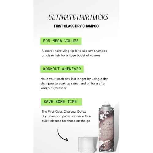 IGK FIRST CLASS ?Charcoal Detox Dry Shampoo for Oily Hair | Balances Oil + Soothes Scalp + Volumizes | Vegan + Cruelty Free