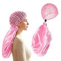 Guduling 2 in 1 Adjustable Pink Hair Wrap Cap Bonnet