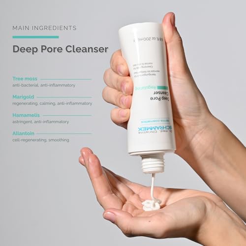 Deep Pore Cleanser (6.8 fl oz) - Cleansing Milk for Normal Skin - Makeup Removal - Face Wash & Cleanser ? No Parabens - Skin Care - Dr Schrammek