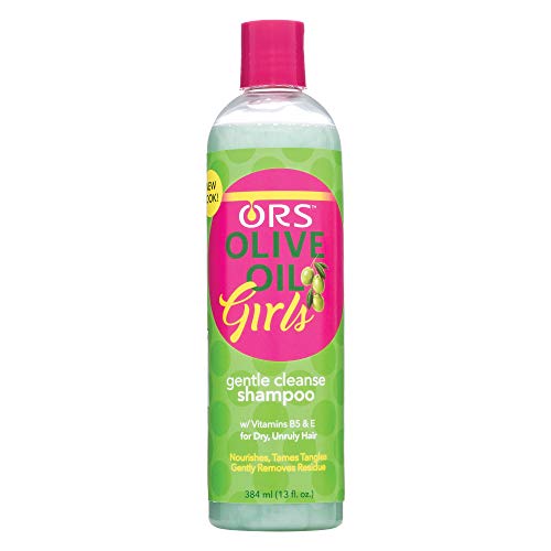 ORS Olive Oil Girls Gentle Cleanse Shampoo with Vitamins E5 & E for Dy, Unruly Hair 13 Ounces