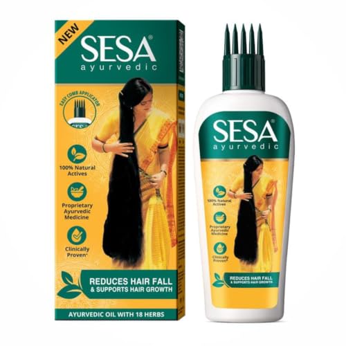 Sesa Ayurvedic Hair Oil with Bhringraj & 17 Herbs for Hair Growth - 3.38 fl oz