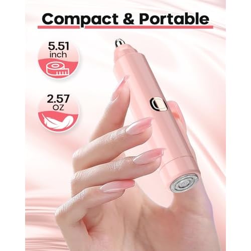 Facial Hair Remover for Women,Rechargeable 2 in 1 Eyebrow Trimmer and Face Shavers for Woman,Facial Razor Women for Eyebrow, Chin,Cheek and Upper-Lip