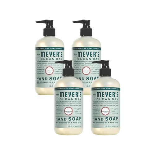 Mrs. Meyer's Clean Day Liquid Hand Soap, Birchwood Scent, 12.5 fl oz. (Pack fo 4)