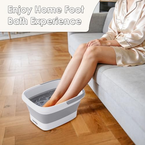 Collapsible Foot Bath Basin with Massage Acupoints