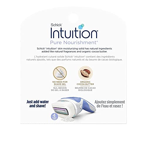 Schick Intuition Pure Nourishment with Organic Cocoa Butter 12 Cartridge Women's Razor Refills