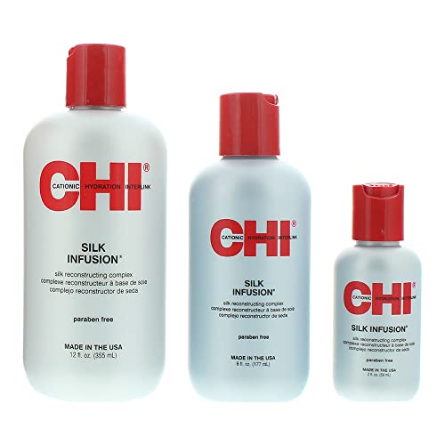 CHI Silk Infusion Leave-In Hair Treatment, 3-Pack 20 Fl Oz