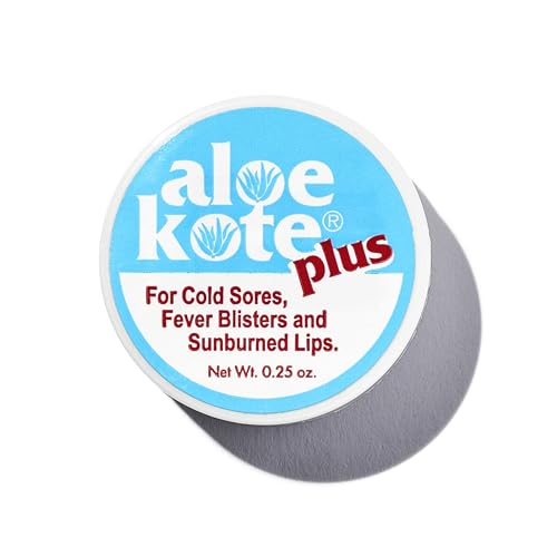 Aloe Kote Plus Medicated Lip Balm - .50 Oz. Jar - With Natural Moisturizing Oils and Hydrating Aloe Vera Gel - Alcohol-Free - Menthol, Phenol, and Camphor- Assorted Lip Care Pack - 2 pack