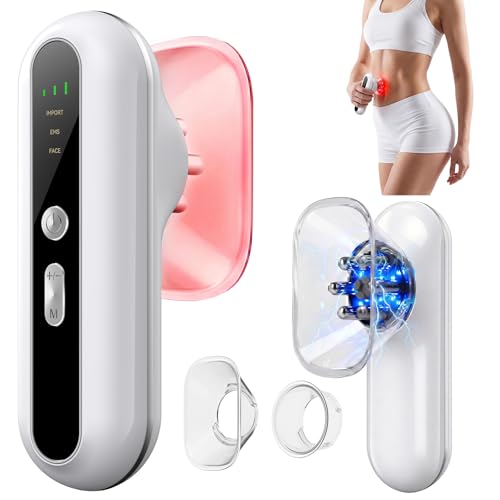 Body Massager for Skin Appearance Care ? Red Light, Heat & Vibration Beauty Device for Legs, Arms, Belly & Thighs, Cordless Rechargeable Home Use