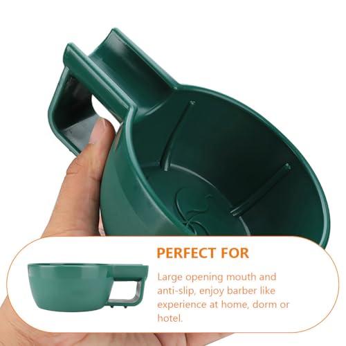 Shaving Bowl Large Deep Plastic Shave Soap Container with Non-Slip Base for Rich Foam Lathering Home Barber Experience 6.3 X 4.72 X 2.36 Inches