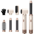 5-in-1 Hair Dryer Brush Set with Auto Wrap Curlers - Beige