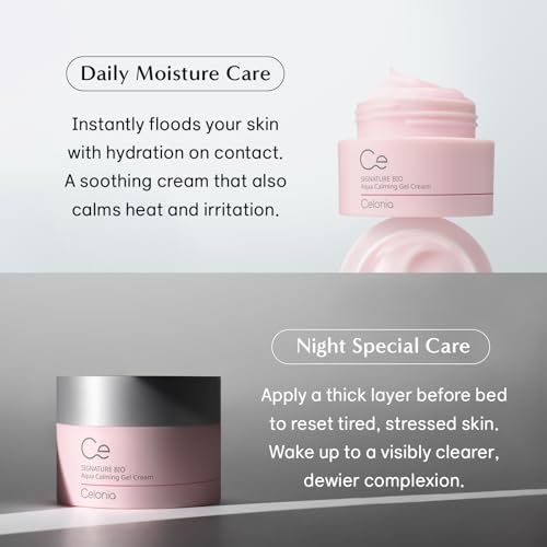 Celonia Signature Bio Aqua Calming Gel Cream, Korean Luxury Anti-Aging Skincare, Premium Bio Stem cell Skin Care, Cooling Calming Soothing And Deep Hydrating Cream For Face 50ml