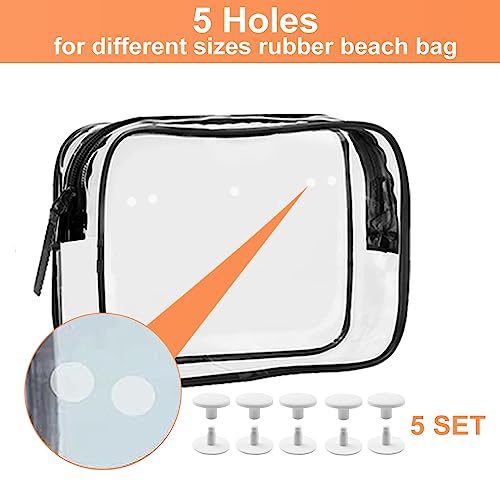 Clear Bogg Beach Tote Bag with 2 Insert Hooks - Travel Organizer