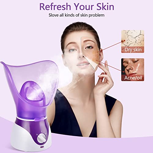 Crybeno Nano Ionic Facial Steamer with Blackhead Remover Kit