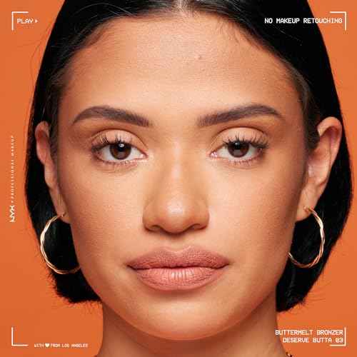 NYX PROFESSIONAL MAKEUP Matte Buttermelt Bronzer, Longwear Face Makeup with Up to 12 Hours of Wear, Vegan Formula - Deserve Butta (Light Medium Cool)