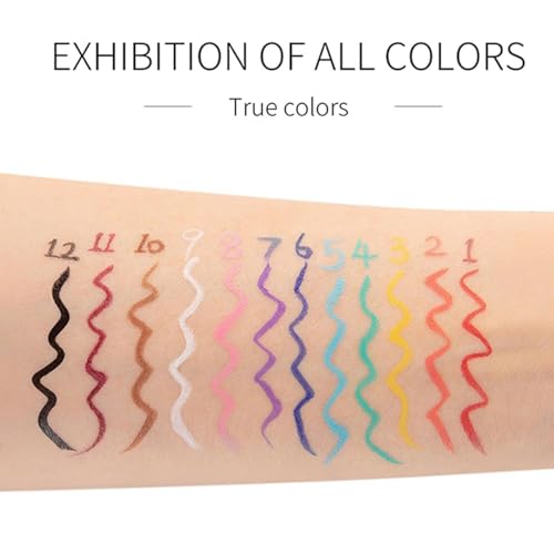 12 Colors Matte Liquid Eyeliner Set - Waterproof & Smudgeproof