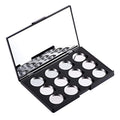 Empty Magnetic Eyeshadow Palette with 12 Round Metal Pans