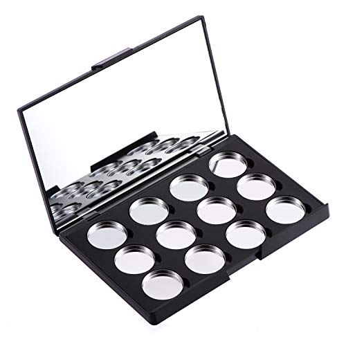 Empty Magnetic Eyeshadow Palette with 12 Round Metal Pans