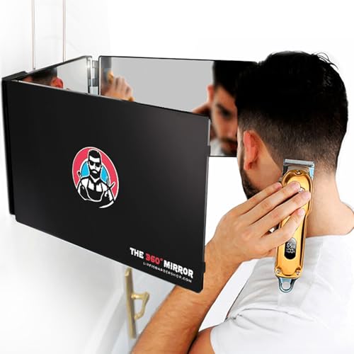 360 Mirror - 3 Way Mirror for Self Hair Cutting