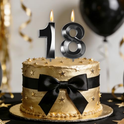 49 Black Birthday Candle Number for 49th Party Decorations