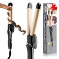 Podiality 1.25 Inch Ceramic Curling Iron 2-in-1 Hair Straightener & Curler, 24K Gold Tech, Dual Voltage