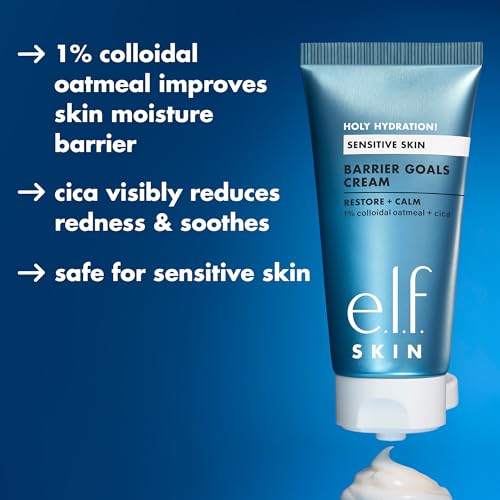 e.l.f. SKIN Holy Hydration! Barrier Goals Cream Mini, Face Moisturizer For Hydrating & Soothing, Helps Visibly Reduce Redness, Vegan & Cruelty-Free