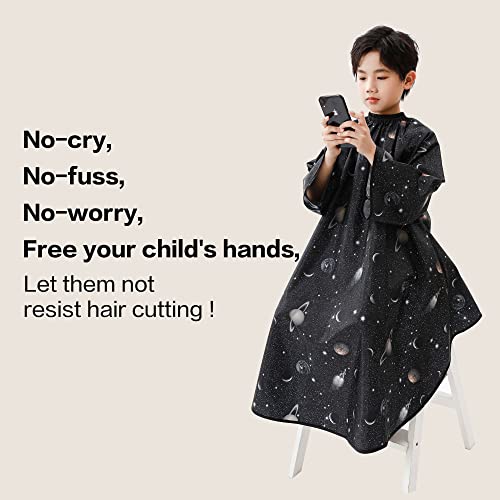 Kids Hair Cutting Cape with Sleeves - Adjustable Barber Cape