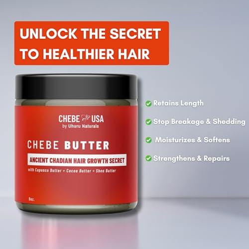 Uhuru Naturals Chebe Hair Butter 16oz - Deep Moisture & Breakage Reduction