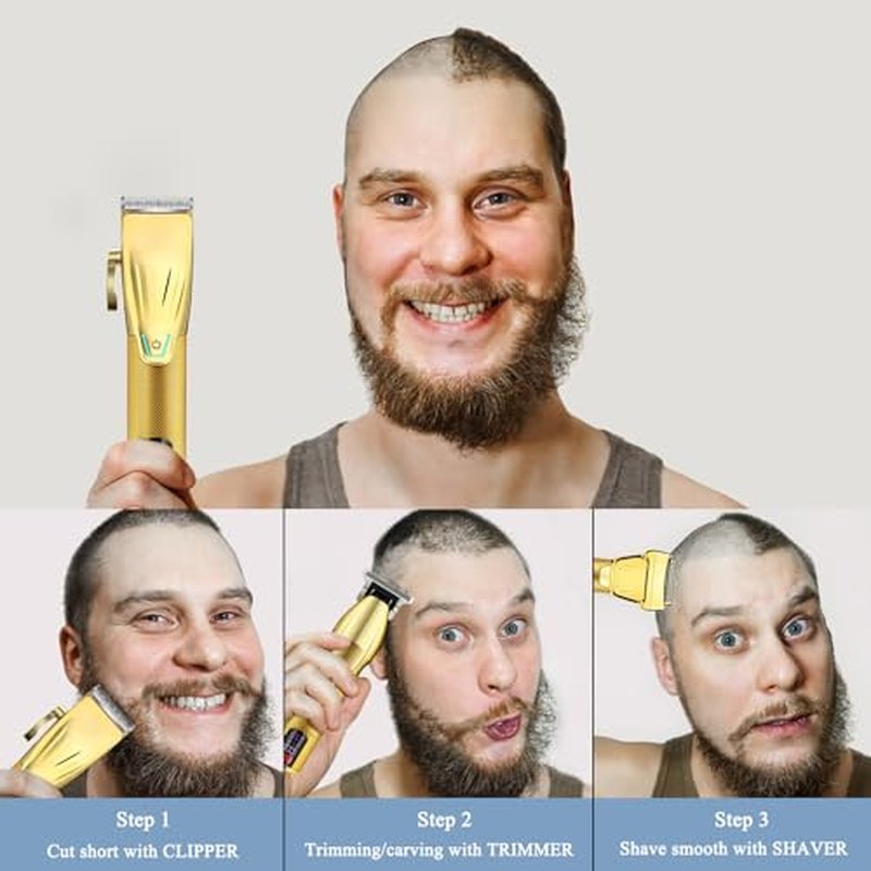 SUNNOW Professional Hair Clipper Set - Cordless 3-in-1 Grooming Kit