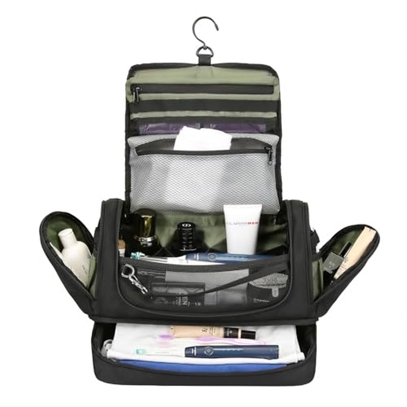 TANGCORLE Men's Travel Toiletry Bag - Waterproof Organizer with Multi-Pockets