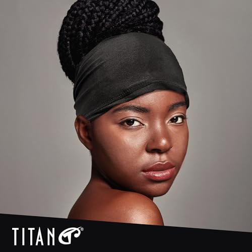 Titan Spandex Headband for Dreadlocks and Braids - Black