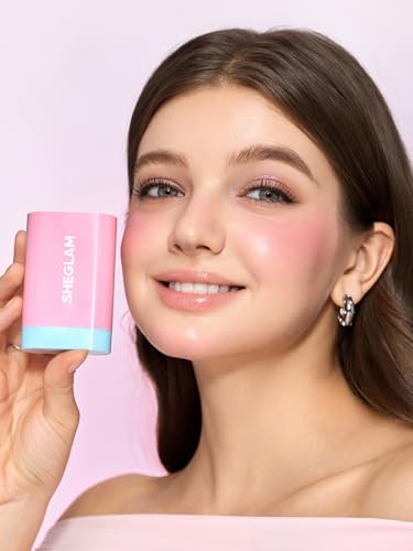 SHEGLAM Glass Glow Blush Stick Cream for Cheek and Lip, Waterproof