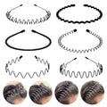6-Pack Metal Hair Bands | Adjustable Spring Hoops for Sports