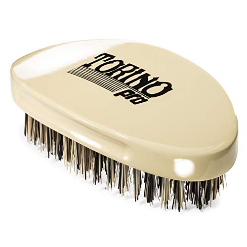 Torino Pro Wave Brush #1510 - By Brush King - Curved, Hard Palm/Military 360 Waves
