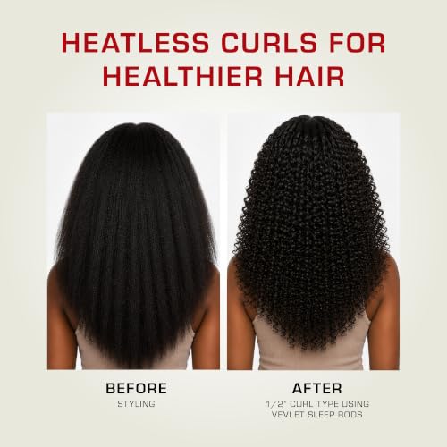 Red by Kiss Velvet Flexi Rods Heatless Curlers - 1/2" (5 Pack)