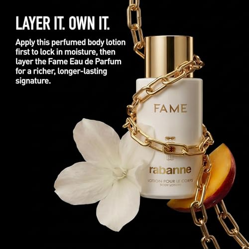 Fame Body Lotion for Women - Moisturizing Scented Cream with Jasmine, Mango & Incense - Fruity Floral Perfumed Hydrating Formula for Dry Skin, Pairs with Fame Perfume, 6.8 oz