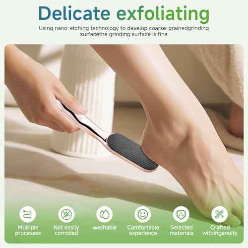 Nano Glass Foot File Callus Remover, Beyond The Cream Foot File,NanoGlass Feet File Professional Hard Skin Remover with Non-Slip Ergonomic Handle (Blue,1Pcs)